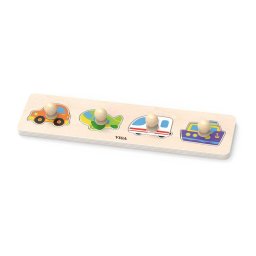 Wooden puzzle with handles for little ones Viga Transport