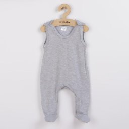 New Baby Classic II baby onesies grey, size 62 (3-6m)