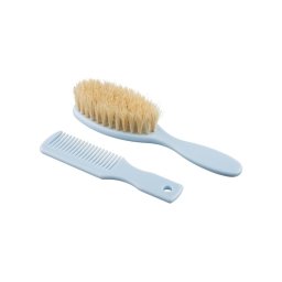 Brush and comb with natural hair Akuku blue