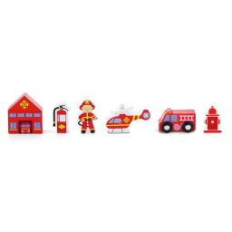 Children's wooden figures Viga Firefighters