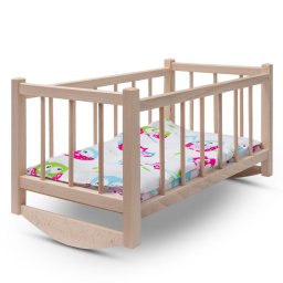 Wooden doll bed-cradle with bedding Baby Mix owl