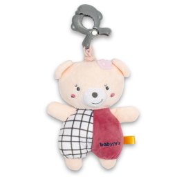 Baby Mix Teddy Bear pink plush toy with toy machine and clip