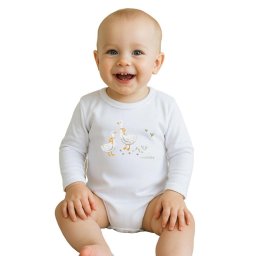 Baby bodysuit with print New Baby Goose