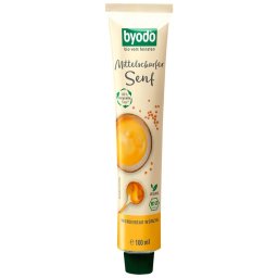 Mustar bio usor picant in tub 100ml Byodo