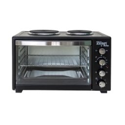 Cuptor Electric cu Plita Serhas, Timer, Putere 1600W, Capacitate 45 l, Negru / Argintiu