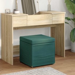 Taburet Verde închis 41 x 41 x 40 cm Stofa si lemn prelucrat GartenMobel Dekor