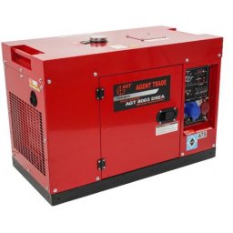 AGT 8003 DSEA Generator de curent trifazat diesel cu putere maxima de 8 kVA , pornire la cheie , rezervor 12 L, carcasa insonorizata