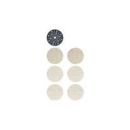 Disc abraziv pentru slefuire lemn/vopsea, 150 mm, granulatie 80/120/180, set 6 bucati + suport disc