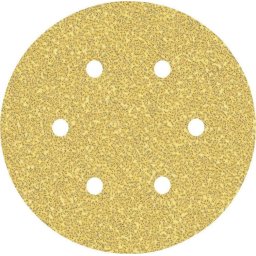 Folie abrazivă pentru vopsea si lemn, 150 mm, granulatie 60, 6 gauri, 5 buc