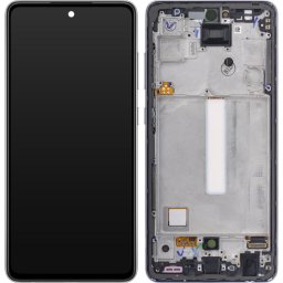 Piese si componente Display cu Touchscreen Samsung Galaxy A52 5G A526 / A52 A525, cu Rama, Negru, Service Pack GH82-25524A