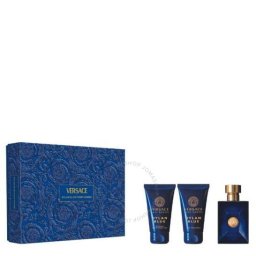 Set Versace Dylan Blue Pour Homme, EDT 50 ml + balsam after shave 50 ml + gel de duș 50 ml