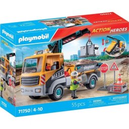 Playmobil Act!on Heroes PM71750 - Camion de constructii cu macara (#71750)