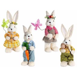 Set 4 figurine Iepurasi Paste 14x14x40H