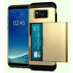 Husa Samsung Galaxy S5 Auriu Antisoc Cu Buzunar Pentru Card