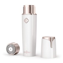 Trimmer facial femei Anjou AJ-PCA022, Lumina LED, pentru mustata, parul facial, baterie reincarcabila