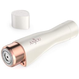 Trimmer facial femei Anjou AJ-PCA014, Lumina LED, pentru mustata, par facial