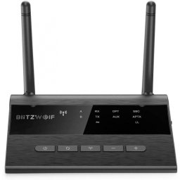 Transmitator si Receptor Audio BlitzWolf BW-BR5 Bluetooth 5.0, Cablu Optic Jack 3.5mm, conectare multipla