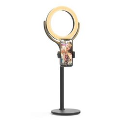 Lampa Circulara LED BlitzWolf BW-SL4 Make up Profesionala, Ring Light 64 Leduri cu Lumina Rece Calda Tip Inel