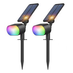 Set 2 lampi solare Novostella RGB Inteligente, Bluetooth, Control Aplicatie, sincronizare muzica