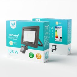 Proiector LED cu senzor de miscare PROXIM II 20W, 1600 lm, 24 Leduri, lumina alb neutru 4500K - Forever Light