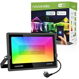Proiector de podea LED RGB Novostella, Smart, Wifi, Alexa,Google , 100W, Exterior IP66 waterproof