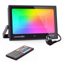 Proiector de podea LED RGB Novostella, Telecomanda , 100W, Exterior IP66 waterproof