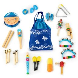Set muzical din lemn cu 16 instrumente Ecotoys MK0700401