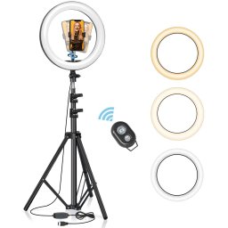 Lampa Circulara LED BlitzWolf BW-SL2 Make up Profesionala, Ring Light 120 Leduri, 10wati cu lumina Rece Calda