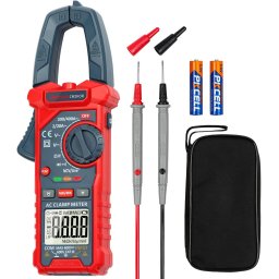 Clampermetru cleste Multimetru digital AstroAI CM2K0R, Auto-ranging, Tensiune AC DC, rezistenta, capacitatea, frecventa