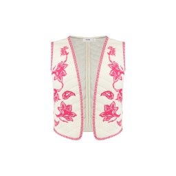 Shiwi Vestă 'GILET' roz / alb