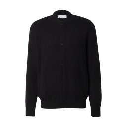 DAN FOX APPAREL Geacă tricotată 'David' negru