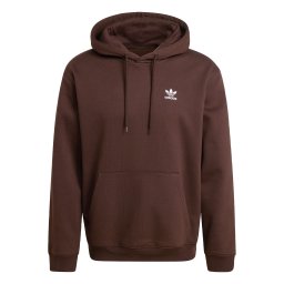 ADIDAS ORIGINALS Bluză de molton 'Trefoil Essentials' ciocolatiu / alb