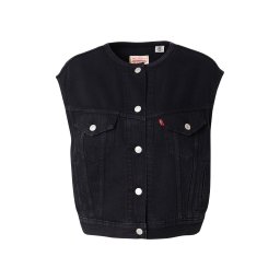 LEVI'S ® Vestă 'Collarless Shrunken '90s Trucker Vest' negru denim