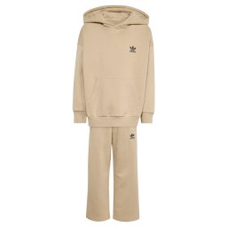 ADIDAS ORIGINALS Trening 'Oversized Hoodie Open Hem Pants' bej / negru