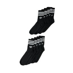 ADIDAS ORIGINALS Șosete '3-STRIPES CREW 10 PAIRS' negru / alb