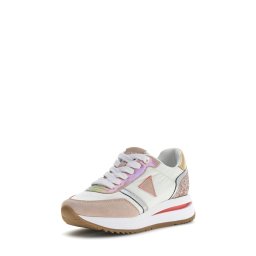 GUESS Sneaker low 'Eagar' maro / auriu / argintiu / alb