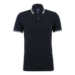 G-STAR Tricou 'Dunda Slim Stripe' bleumarin / alb