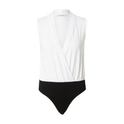 ABOUT YOU Bluză body 'Bettina' negru / alb murdar