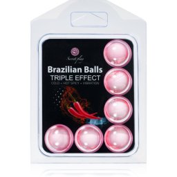 Secret play Brazilian 6 Balls Set Triple Effect ulei de masaj 24 g