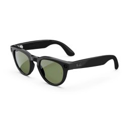 Ray-Ban: Meta Headliner - Low Bridge Fit - Ochelari inteligenți – Plano G1 G15 Green - Shiny Black