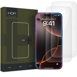 Folie de protectie Ecran HOFI Glass PRO+ pentru Apple iPhone 16 Pro, Sticla Securizata, Full Glue, Set 2 bucati, 2.5D