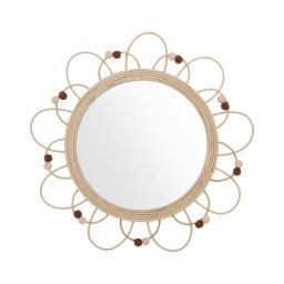 Atmosphera - Oglindă de perete pentru copii CAMPAIN, diam. 38 cm, din ratan