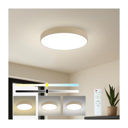 Brilagi - Lampă LED dimabilă POOL, 60 W, 230 V, 3000-6000 K, Ø 60 cm, bej, cu telecomandă