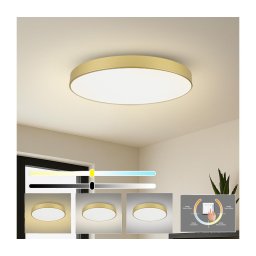 Brilagi-LED Plafonieră POOL LED, 128 W, 230 V, 3000/4000/6000K, Ø100 cm, auriu