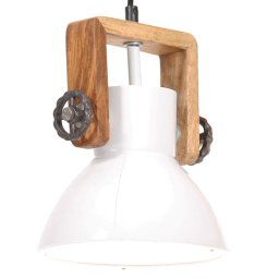 Lampa suspendata industriala, 25 W, alb, 19 cm, E27, rotund GartenMobel Dekor