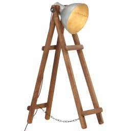 Lampa de podea, argintiu, lemn masiv de mango, E27 GartenMobel Dekor