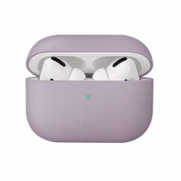 Husă UNIQ Lino Silicone pentru AirPods Pro 1/2 – Mov
