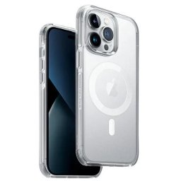 Husa Uniq Combat case iPhone 14 Pro Max 6.7" Magclick Charging transparent/dove satin clear