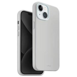 Husa Uniq Lino Hue iPhone 15 case 6.1" Magclick Charging light gray/chalk gray