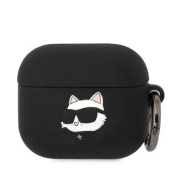 Husă Karl Lagerfeld Silicone Choupette Head 3D pentru AirPods 3 – Negru
